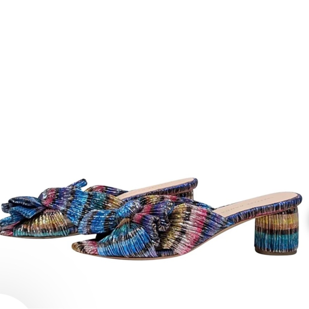 Loeffler Randall Multicolor Metallic Knot Mules
